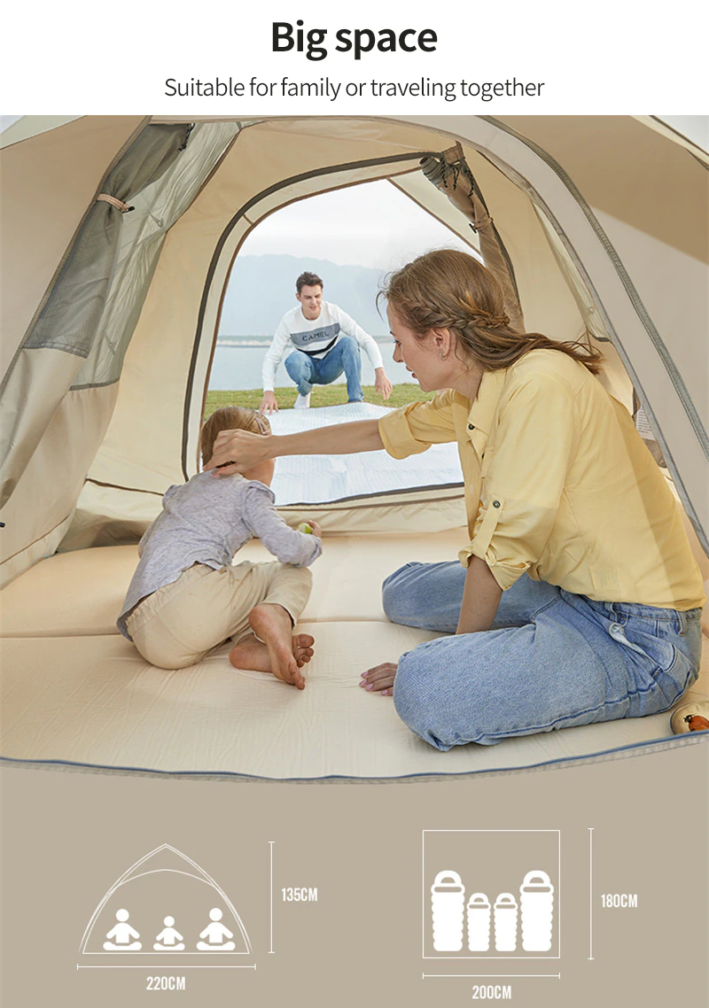 Cheap Goat Tents Automatic Pop up Tent Outdoor Camping Sun Shelter Rainproof Sun Protection Tents Picnic Barbecue Camping Equipment   